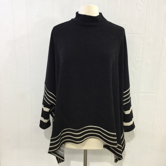 HP! Stripe Contrast Poncho Top - Picture 5 of 5
